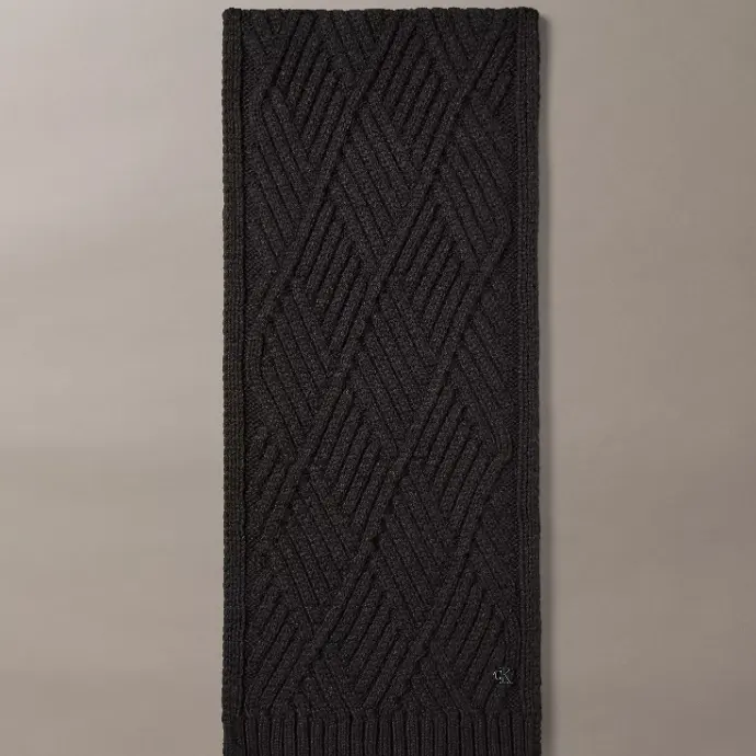 变相7.5折 Calvin Klein 绞花针织围巾 2色可选