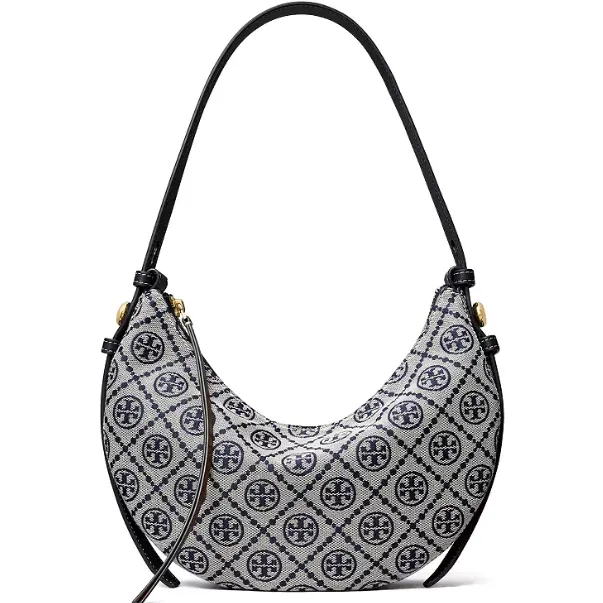 返$75礼卡！Tory Burch 汤丽柏琦 Romy 老花新月包