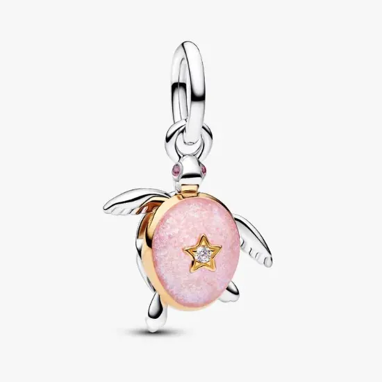 Pandora 潘多拉2026粉色海龟人造钻石吊坠