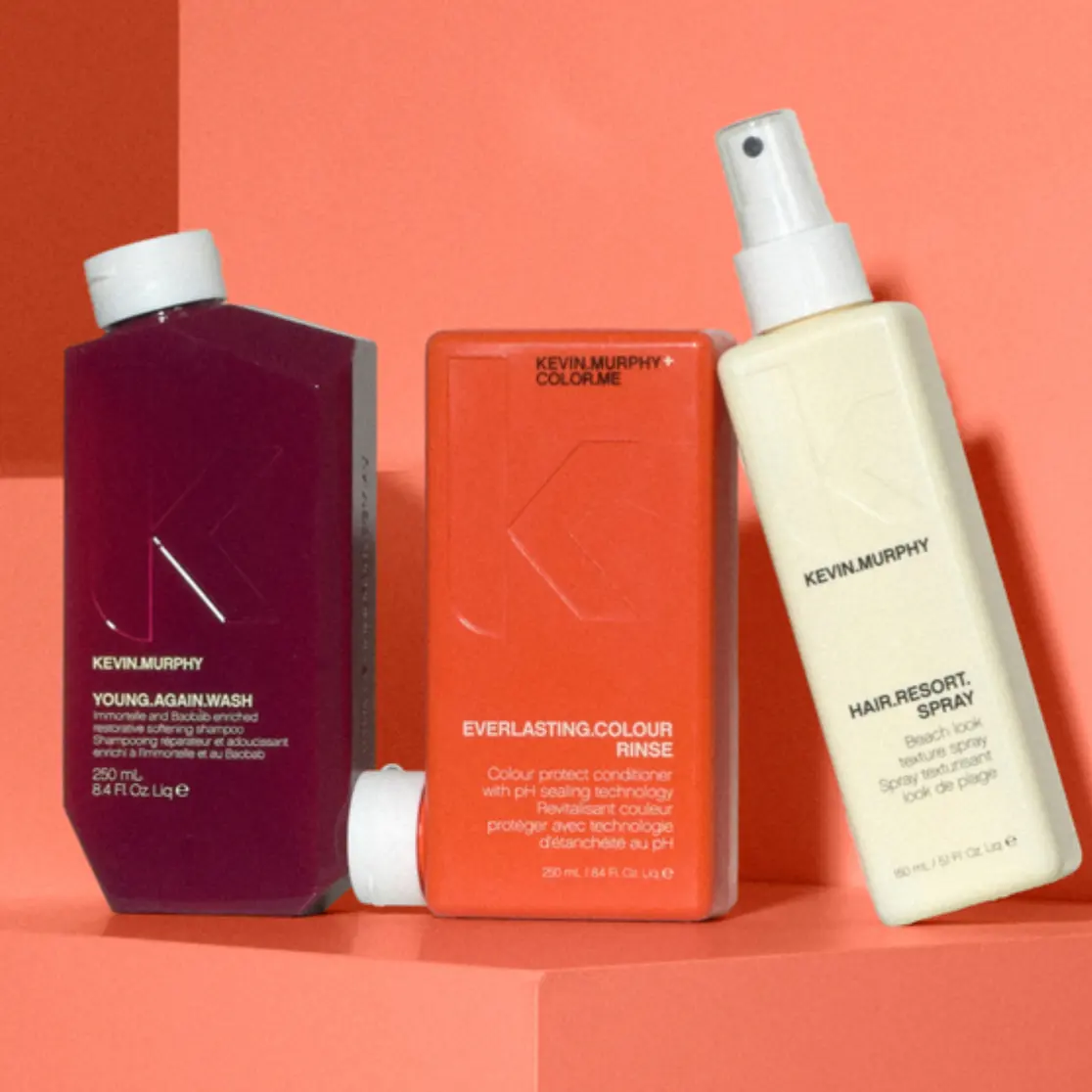 Kevin Murphy：下单购买 WASH + RINSE 时，可免费获赠 HAIR.RESORT.SPRAY
