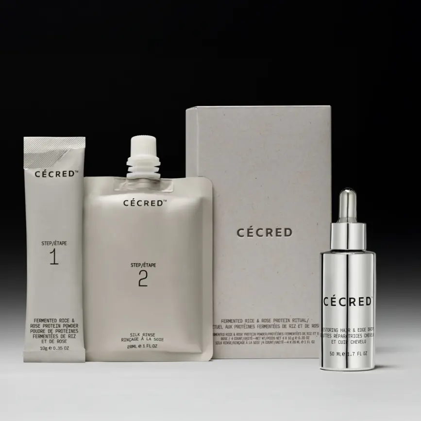 Cecred 发酵米和玫瑰蛋白修护套装+修复发丝及发际线精华液
