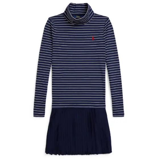 Ralph Lauren 拉夫劳伦大童款条纹拼接连衣裙