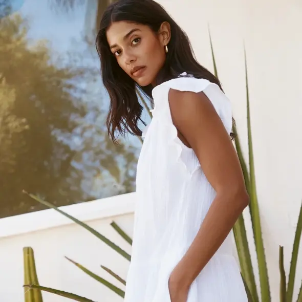 Velvet 美网：折扣区上新热卖 Annie 白色连衣裙$110