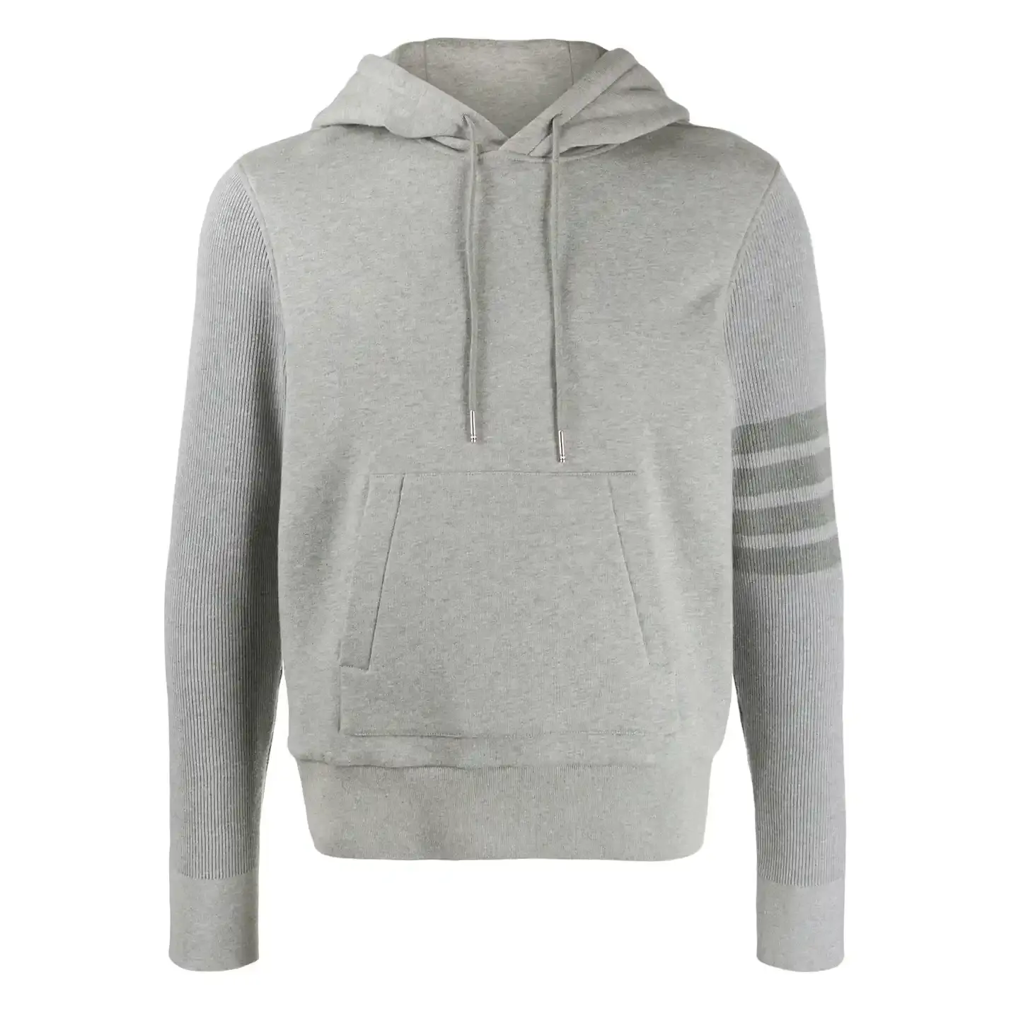 2码有货！Thom Browne 四条纹反面毛圈针织连帽衫