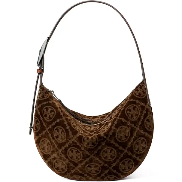 Tory Burch 汤丽柏琦小号植绒单月亮包