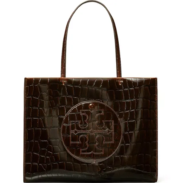 Tory Burch 汤丽柏琦 Ella 鳄鱼纹压花小号手提包