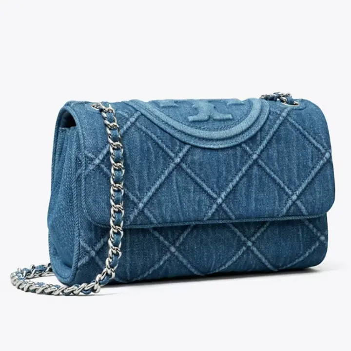 Tory Burch 汤丽柏琦 Fleming 小号牛仔单肩包