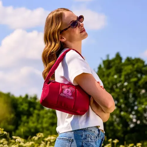 Disney 迪士尼 玫粉色腋下包