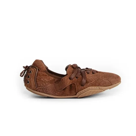 ACNE STUDIOS 芭蕾舞绒面平底鞋