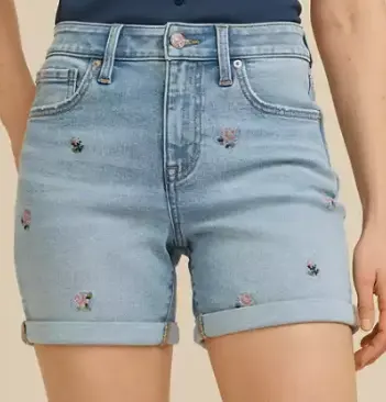 maurices 花卉装饰高腰5英寸短版