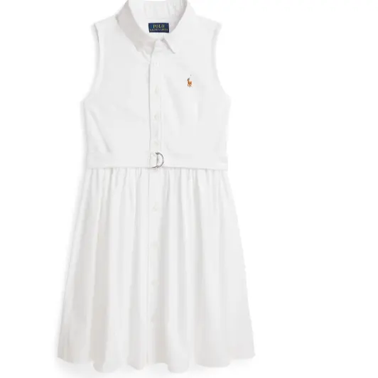 Ralph Lauren 拉夫劳伦大童款系带棉质牛津衬衫裙