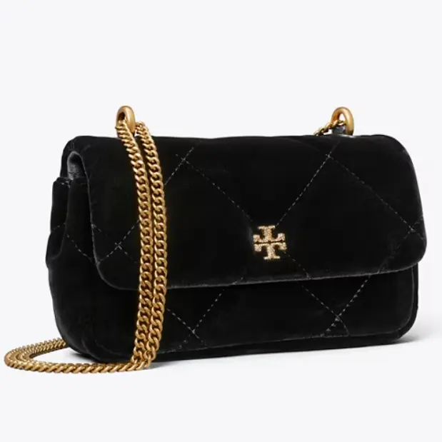 Tory Burch 汤丽柏琦 Kira 迷你丝绒斜挎包