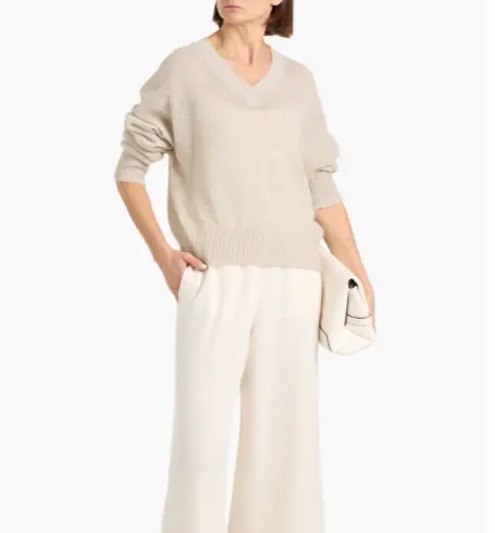 BRUNELLO CUCINELLI 金属色钩针编织毛衣