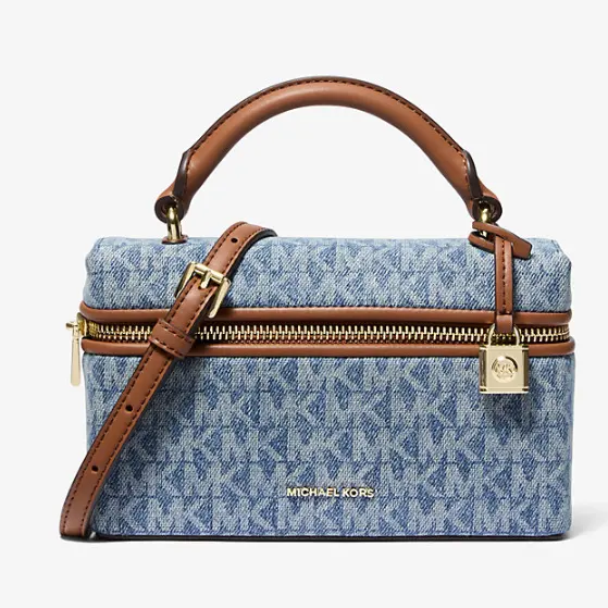 Michael Kors Jana 超小号牛仔老花化妆包