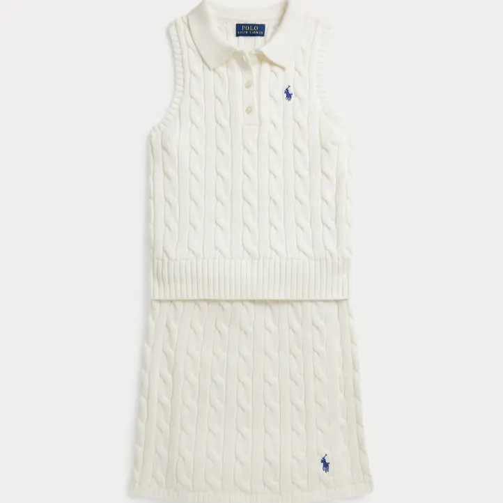 Ralph Lauren 拉夫劳伦大童款Polo绞花毛衣套装