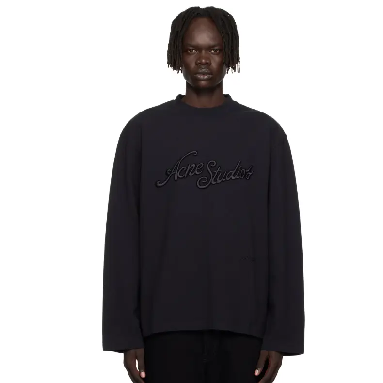 Acne Studios 黑色 Logo Relaxed Fit T 恤