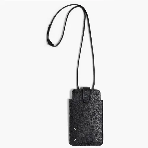 热卖！MAISON MARGIELA 鹅卵石纹皮革手机壳