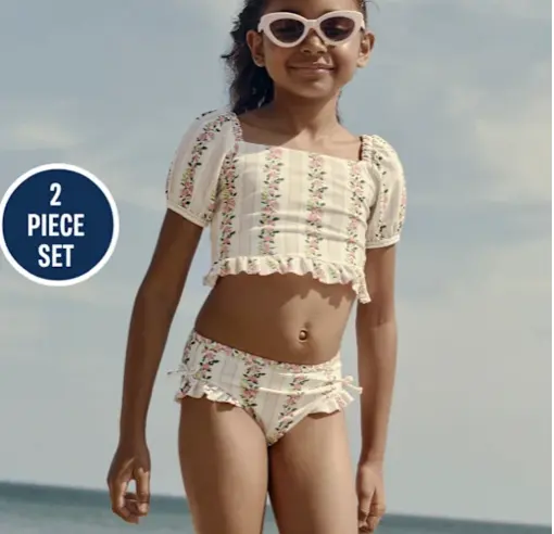 Gymboree 女童印花泳装两件套