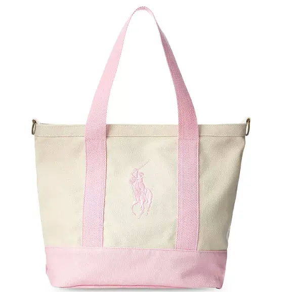 Polo Ralph Lauren 拉夫劳伦大号 Pony 拉链手提包