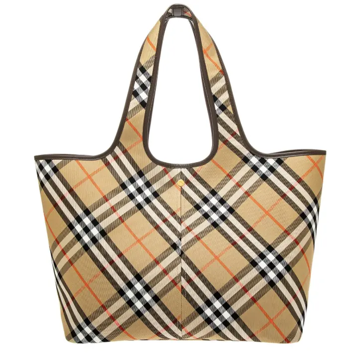 Burberry 中号格纹托特包