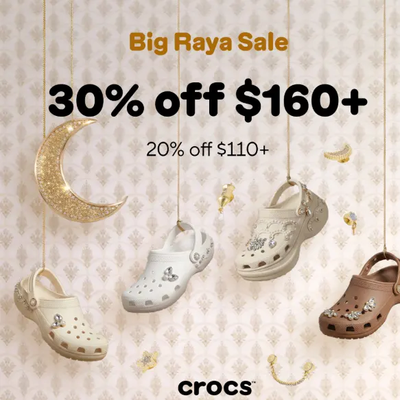 Crocs SG：春日大促！全场洞洞鞋热卖