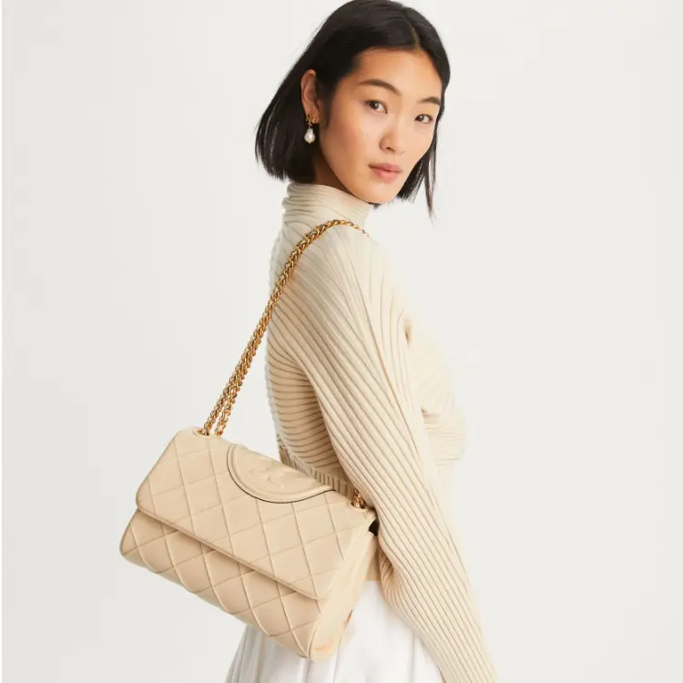 Neiman Marcus：Tory Burch 优雅轻奢闭眼入！Fleming 迷你麂皮斜挎包$262