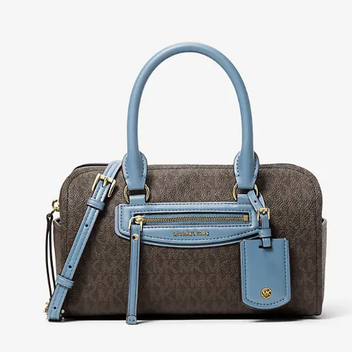 Michael Kors 迷你拼色老花 波士顿斜挎包