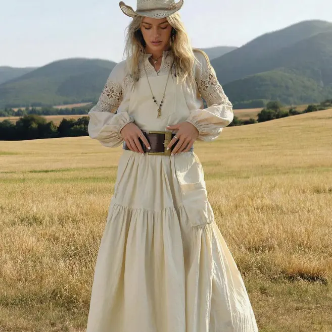 WESTFADE 荷叶边裙摆连衣裙