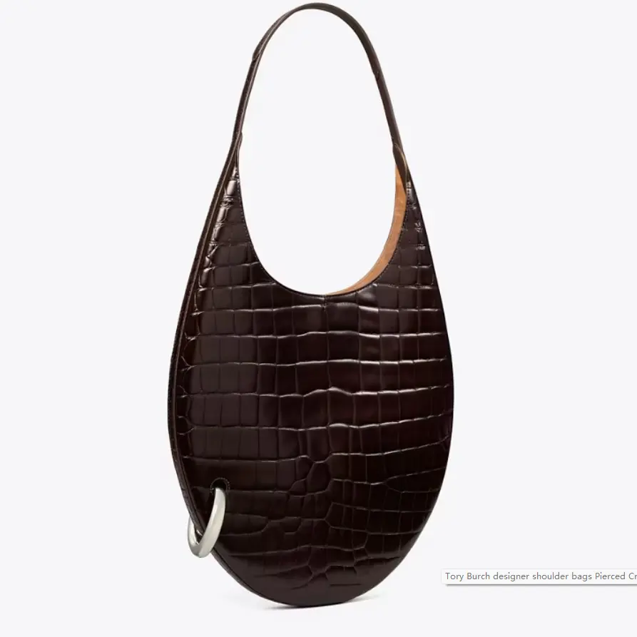 新款加入折扣区！Tory Burch 汤丽柏琦 穿孔鳄鱼皮印花单肩包