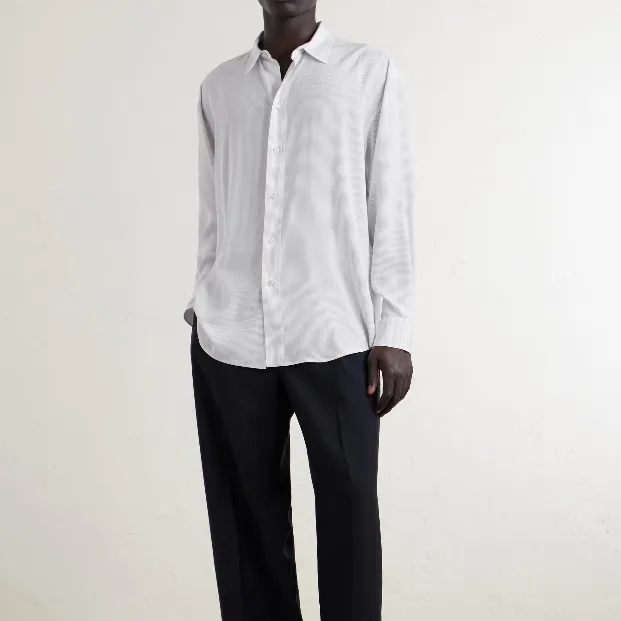 THE ROW Granada 真丝条纹衬衫