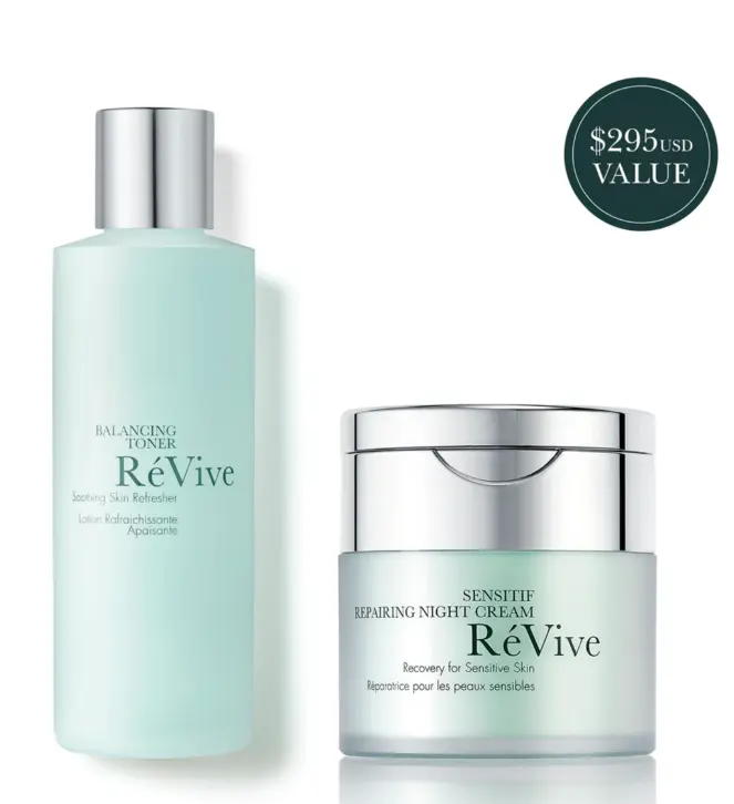 Revive 舒敏晚霜与平衡爽肤水套装