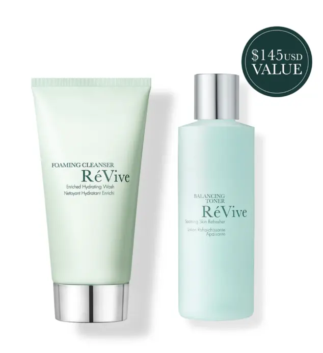 Revive 泡沫洁面乳和平衡爽肤水套装