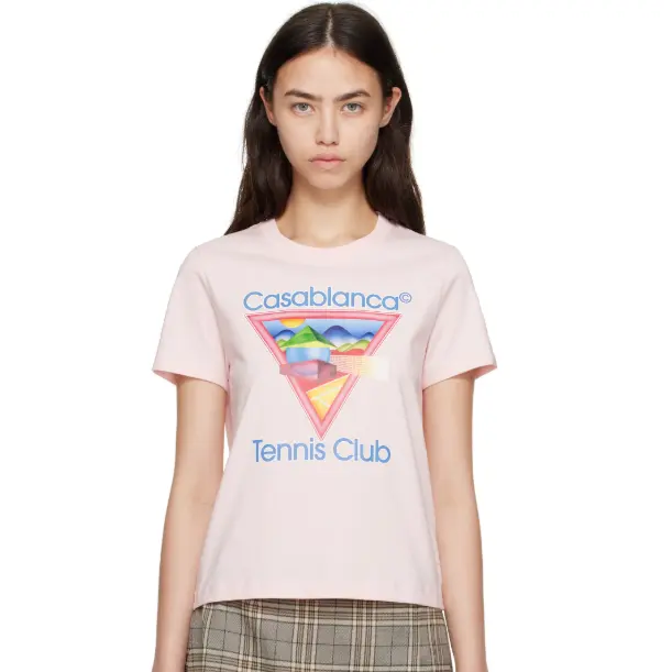 Casablanca 粉色 Tennis Club T 恤