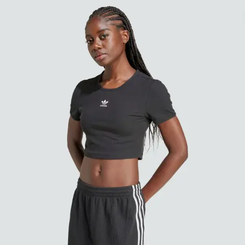 adidas 阿迪达斯 女士螺纹T恤