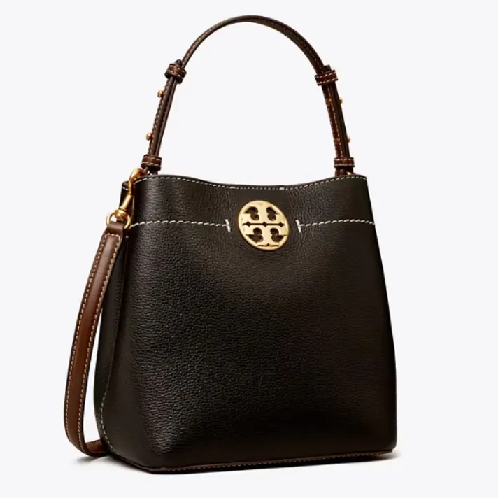 Tory Burch 汤丽柏琦皮革水桶包