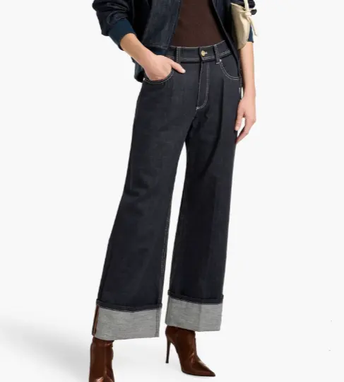 Brunello Cucinelli 高腰阔腿牛仔裤