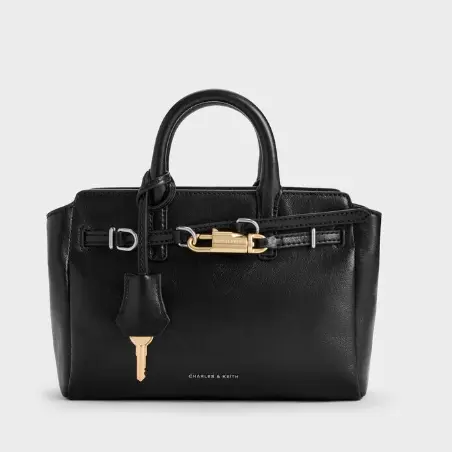 Lola Tung 同款！Charles & Keith 迷你 Delfina 系带手提包