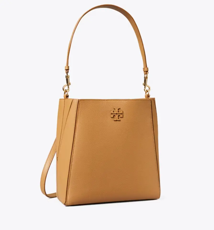 满$700享额外6.5折！Tory Burch 汤丽柏琦 McGraw 变型水桶包 提拉米苏色