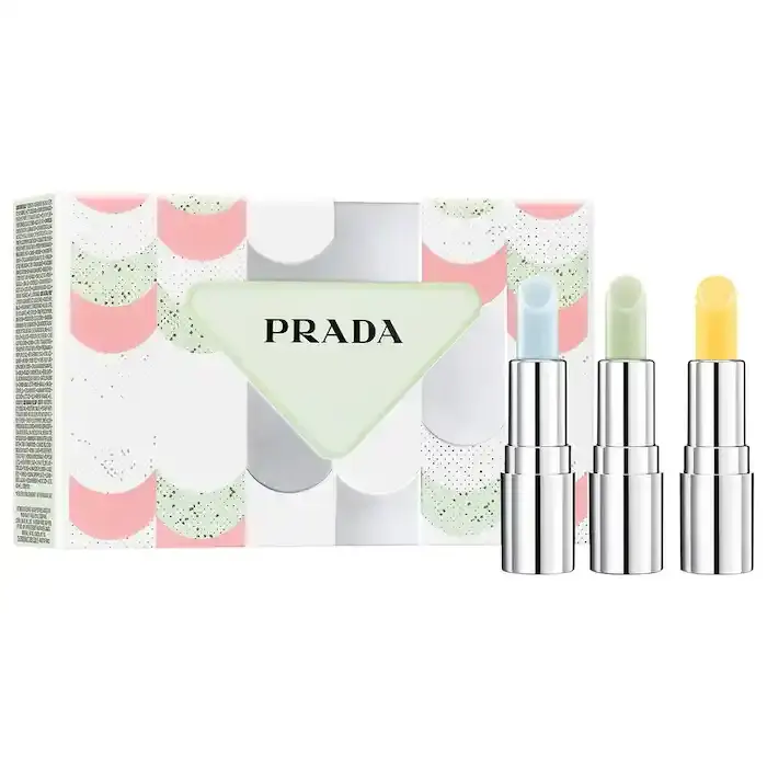 上新！Prada 普拉达保湿迷你润唇膏*3