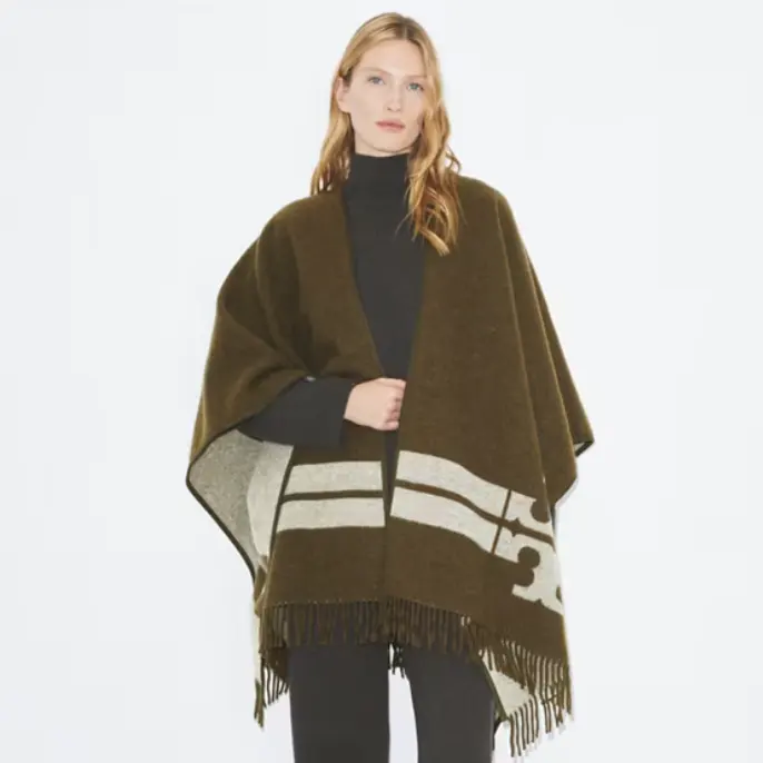 满$500享额外7折！Tory Burch 汤丽柏琦 斗篷披肩