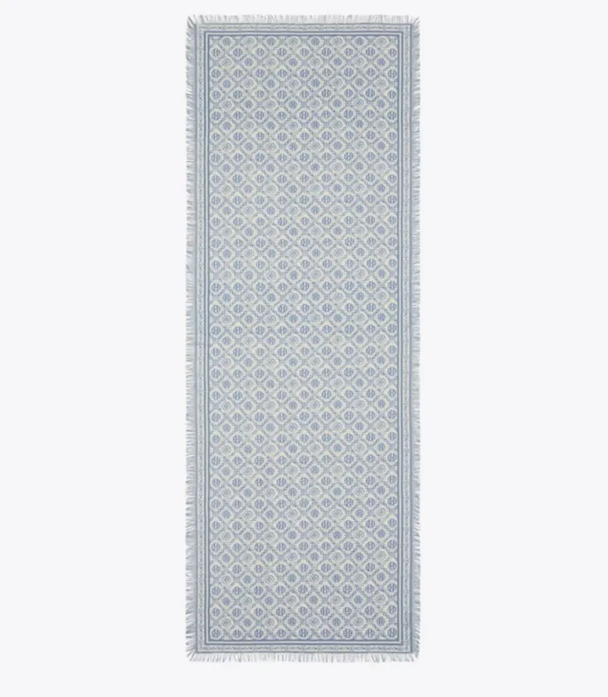 满$500享额外7折！Tory Burch 汤丽柏琦 老花花卉长型围巾