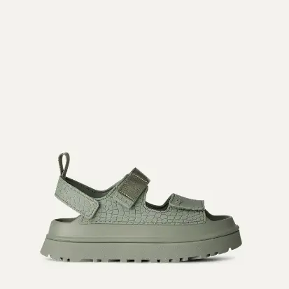 新品！UGG 女士 GoldenGlow 压花凉鞋