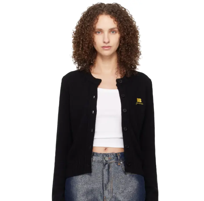 GANNI 黑色 Wool Mix 开衫