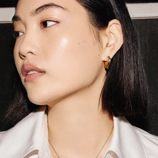 Missoma UK X Mark Gona 联名系列配饰上新 18K镀金圆环耳环£103