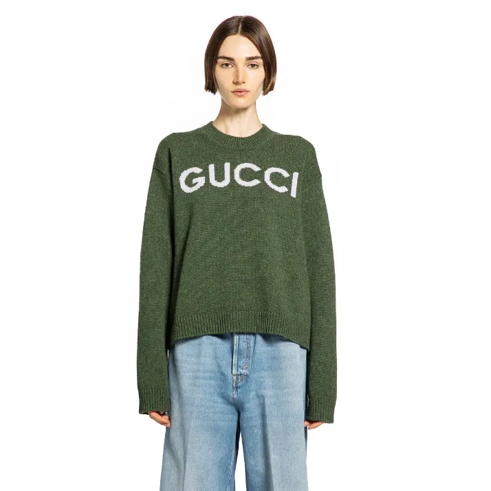 GUCCI 古驰 Intarsia 徽标羊毛衫