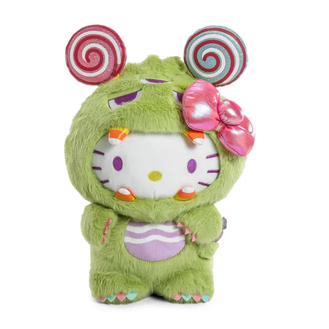 太萌了！Hello Kitty 甜美怪兽毛绒玩具
