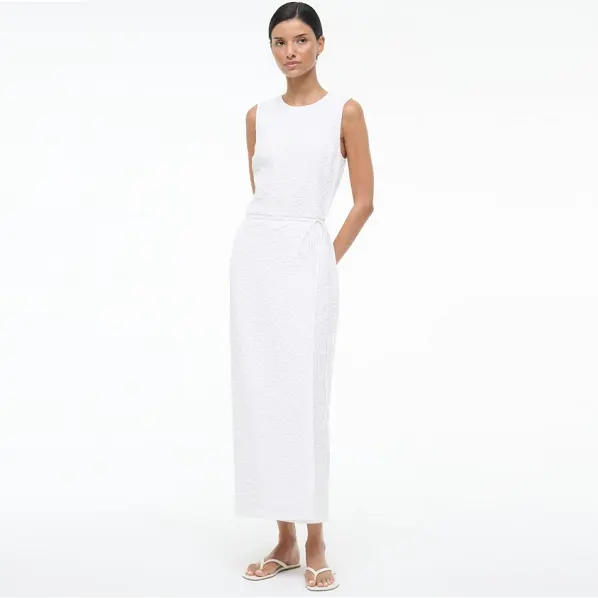 Staud NEMA 白色无袖连衣裙