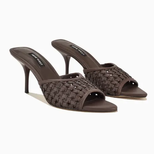 2件6折！Nine West 玖熙 Kirela 编织单跟凉拖