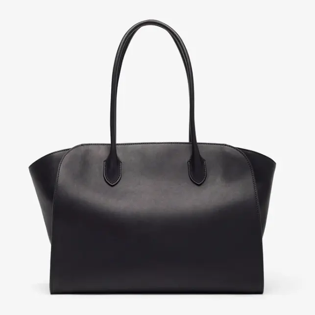 The Row Marlo 14 黑色皮革手提包