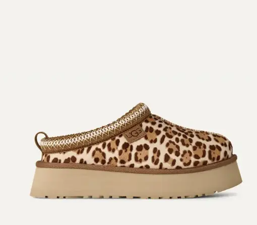 UGG Tazz Plains 豹纹拖鞋